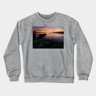 Sunset Dock Over Water Crewneck Sweatshirt